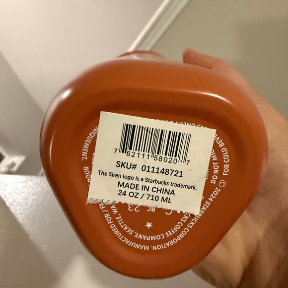 Starbucks 2024 Terracotta Recycled Stainless Steel Triangle Tumbler 24oz - Picture 5 of 8